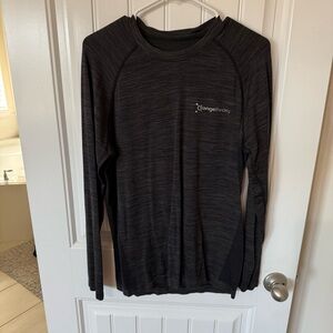 Orangetheory Long Sleeve Performance Tee - Dark Gray/Black